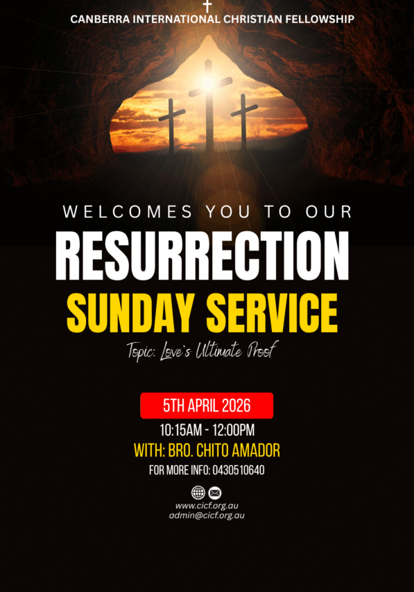 Orange and Black Bold Resurrection Sunday Poster-3